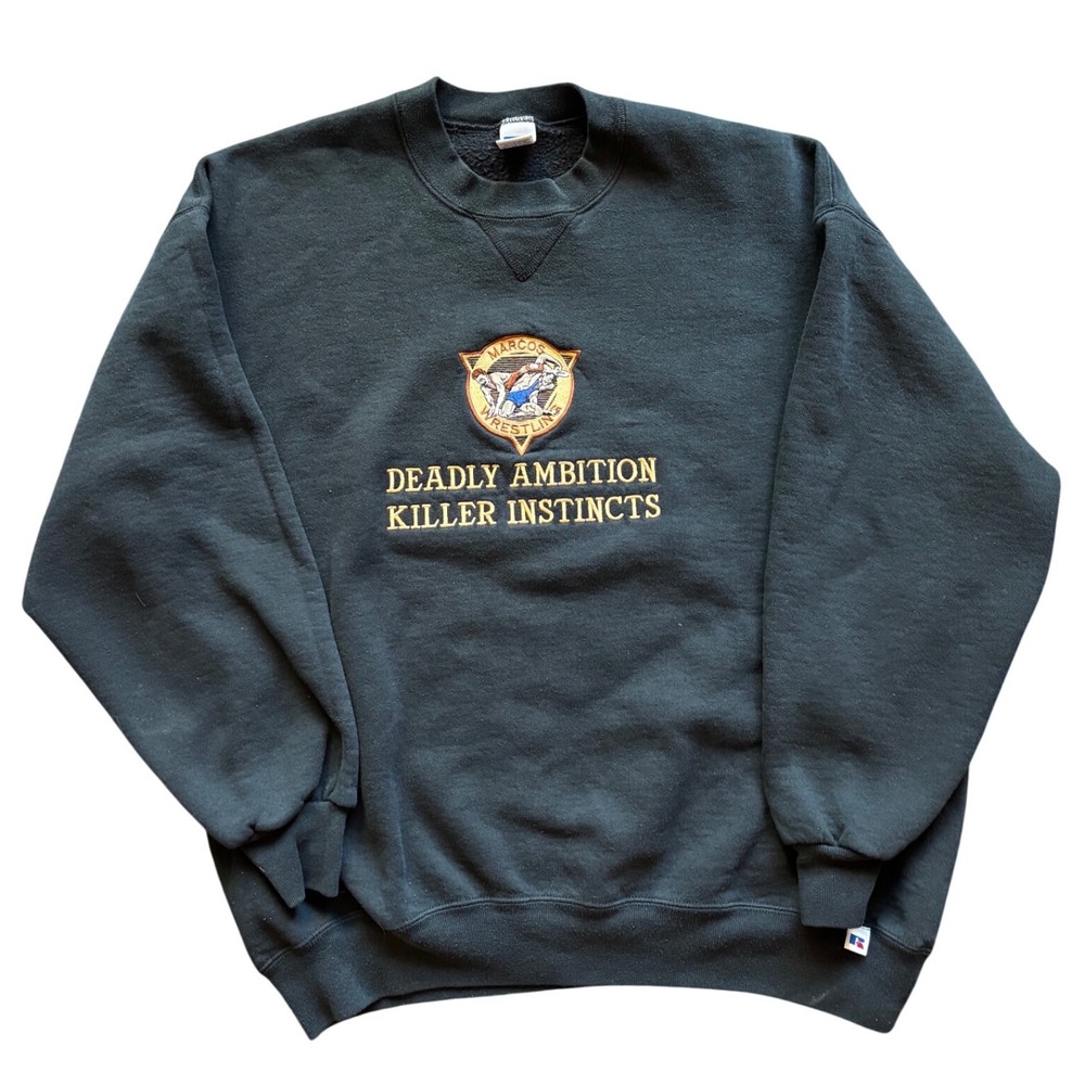 Vintage 90's Russell Athletic High School Wrestling Made In USA Killer Instincts